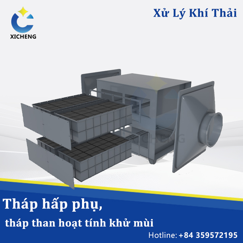 Tháp hấp phụ, tháp than hoạt tính khử mùi Thành phố Hồ Chí Minh