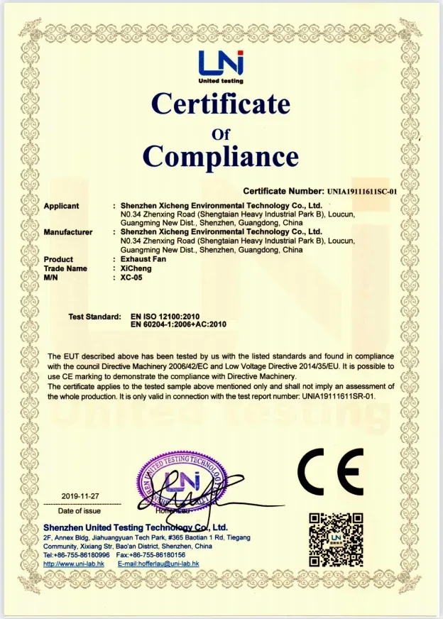 Chứng nhận hợp quy cho quạt công nghiệp